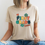 1st Grade Teacher Shirt, First Grade Crew Teacher TShirt, Back To School Graphic Tee, Elementary School Shirt