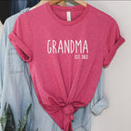 Personalized Grandma Established Shirt, Gift for New Grandma, Mother's Day Gift for Grandma