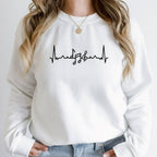 Music Teacher Heartbeat Sweatshirt, Musical Notes Crewneck, Gift for Musician